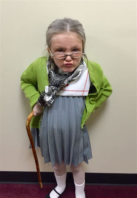 Dressed As A 100 Year Old For The 100th Day Of School Old Lady Costume 100 Days Of School