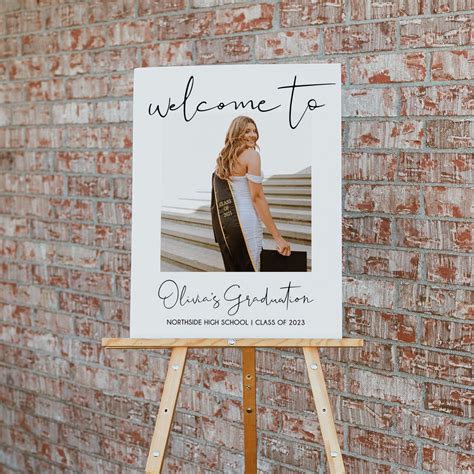 Graduation Welcome Sign Template Editable Graduation Sign Etsy