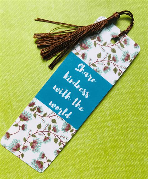 Nature Bookmarks Flower Bookmarks Quote Bookmarks Etsy