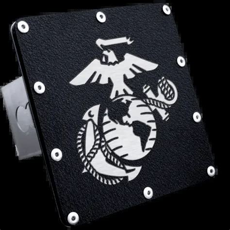 Us Marine Corps Logo Rugged Black Class Iii Tow Hitch Plug Officially