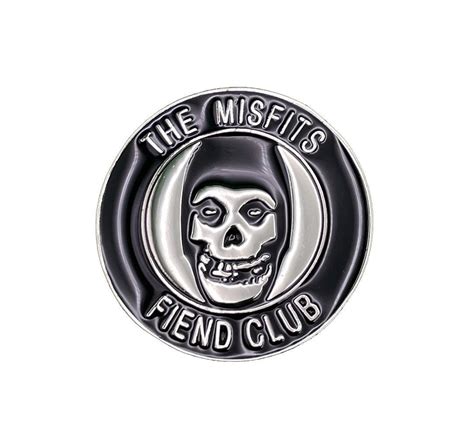 The Misfits Fiend Club Circular Enamel Lapel Pin Pinback Etsy