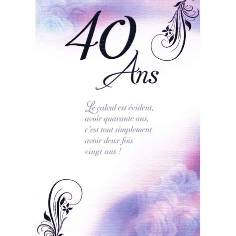 Texte Pour Carte Anniversaire 40 Ans Starissime