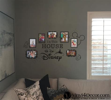 Bc824 7 Photo Collage In This House We Do Disney Disney Wall Decals