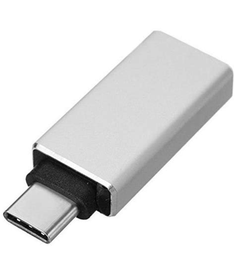 Type C Otg Adapter Silver Buy Type C Otg Adapter Silver Online At Low