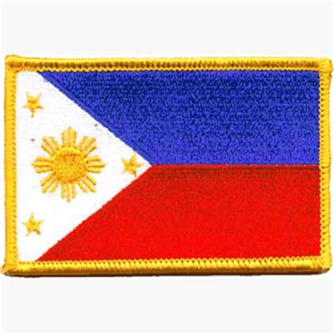 It is a horizontal flag bicolor with equal bands of royal blue and crimson. PHILIPPINES|FILIPINO FLAG PATCH on sale $1.49