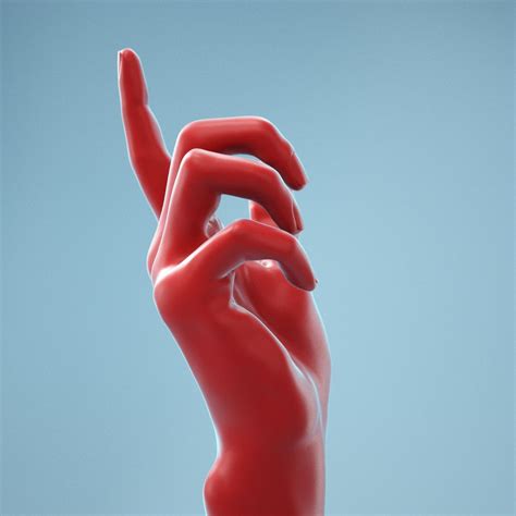 Index Out Realistic Hand Polygonal Miniatures