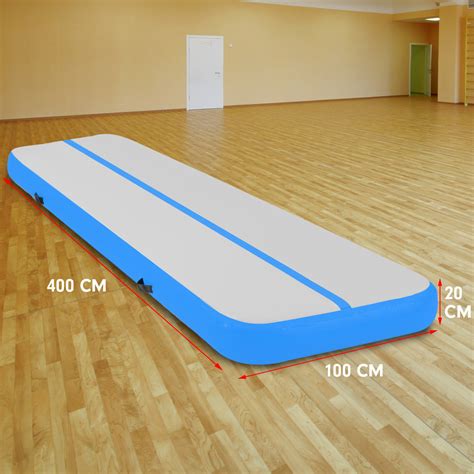 Ideal for safely practicing new skills. 4m Airtrack Tumbling Mat Gymnastics Exercise 20cm Air ...