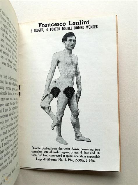 Life History Of Frank Lentini Legged Man Circus Freak Pitch Book