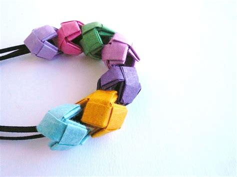 Paper Necklace Origami Jewelry Colorful Paper Beads 3000 Via Etsy