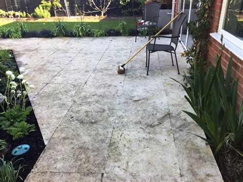 Restoring An Egyptian Marble Patio In Northamptonshire Tiling Tips