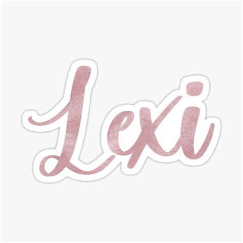 Lexi Pink Watercolor Sticker By Jaymesarah Redbubble