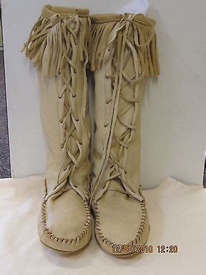 Leather Deerskin Boot Moccasins Mountain Man Handmade EBay