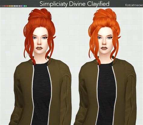 Kot Cat Simpliciaty S Divine Hair Clayified Sims Sims Hair Sims Mods