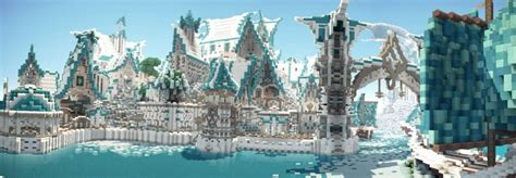 Elvent City Minecraft Panorama Elven City Fantasy City Elf House