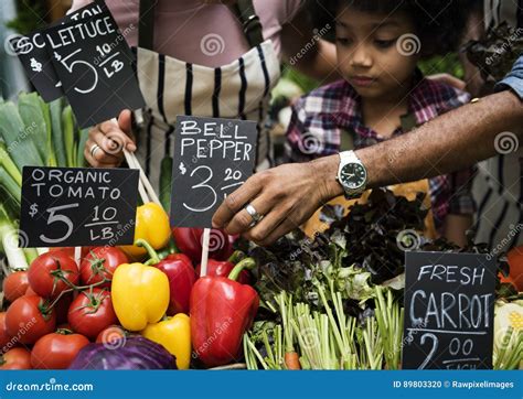 Little Boy Selling Vegetable At Market Stock Photo Image Of Retail