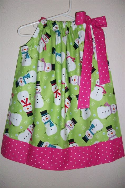 Items Similar To Girls Dress With Snowmen Pillowcase Dress Snowman