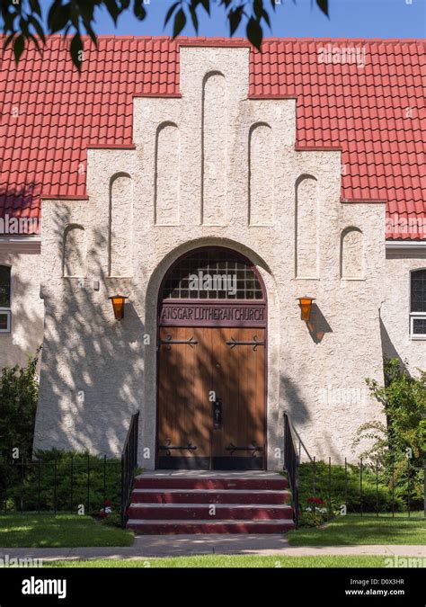 Entrance To The Ansgar Lutheran Church A Danish Lutheran Church In