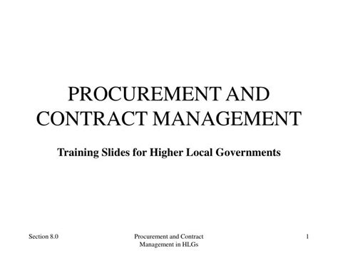 Ppt Procurement And Contract Management Powerpoint Presentation Free