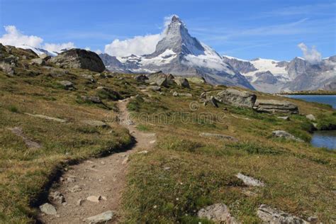 Hiking Trail To Matterhorn Stock Image Image Of Italy 93260889