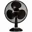 12 Inch Black Oscillating Desk Fan 33W  Home Cooling Fans