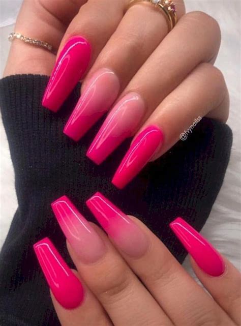 Coffinnail Pink Ombre Nails Coffin Nails Designs Ombre Acrylic Nails