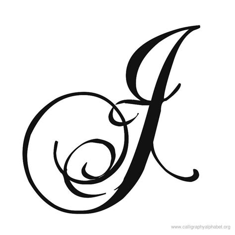 Calligraphy J Calligraphy Alphabet J Alphabet J Calligraphy Sample