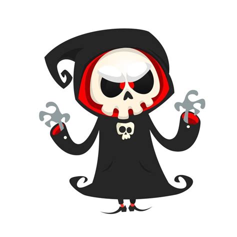 Premium Vector Grim Reaper Cartoon Character Isolated On A White