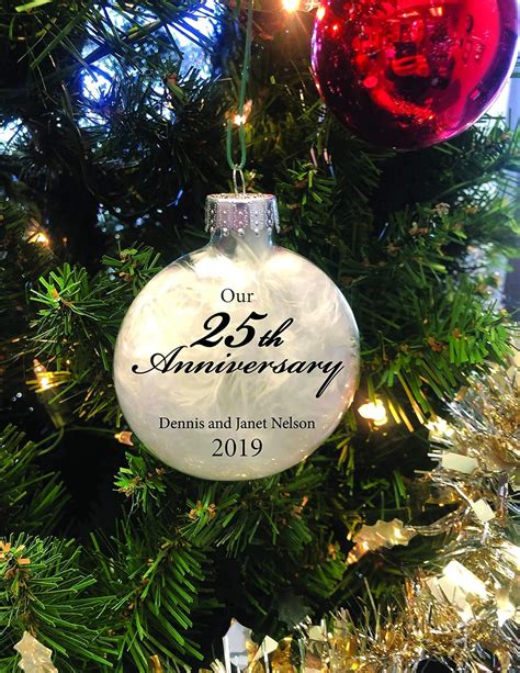 Amazon Com Personalized 25th Anniversary Ornament Handmade