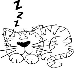 Dibujo De Gato Durmiendo Para Colorear