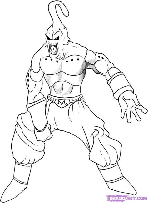 Dragon ball z follows the adventures of goku, who, along with his companions, defend the earth against villains ranging from conquerors (vegeta, freezer), androids (cell) and other creatures (majin buu). Dbz Kid Buu Coloring Pages - Coloring Home
