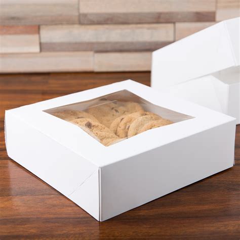 8 x 8 x 2 5 white window bakery box 10pk in white window bakery boxes from simplex trading