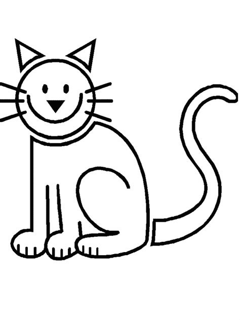 Cartoon Cat Coloring Pages - Coloring Home