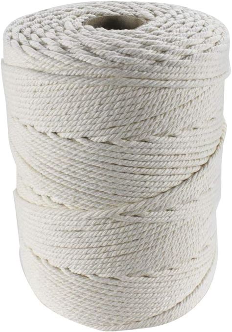 Klhamky 4mm×300m Macrame Cotton Cord Soft Twisted 100 Natural Cotton