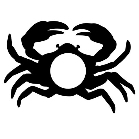 Crab Silhouette Monogram Nautical Free Svg File Svg Heart