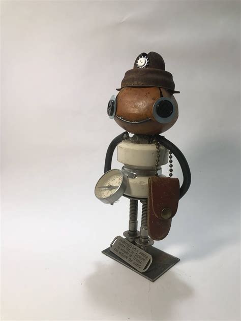 excited to share the latest addition to my etsy shop the explorer found object sculpture
