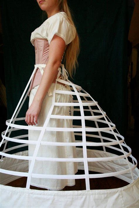 Crinoline De Crinoline Cage Elliptique Hoop Skirt Victorian Era Fashion Cage Skirt