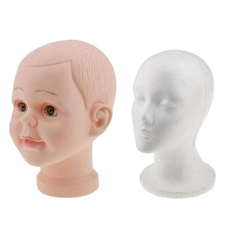 Buy MagiDeal Female Styrofoam Mannequin Manikin Head Model Foam ...