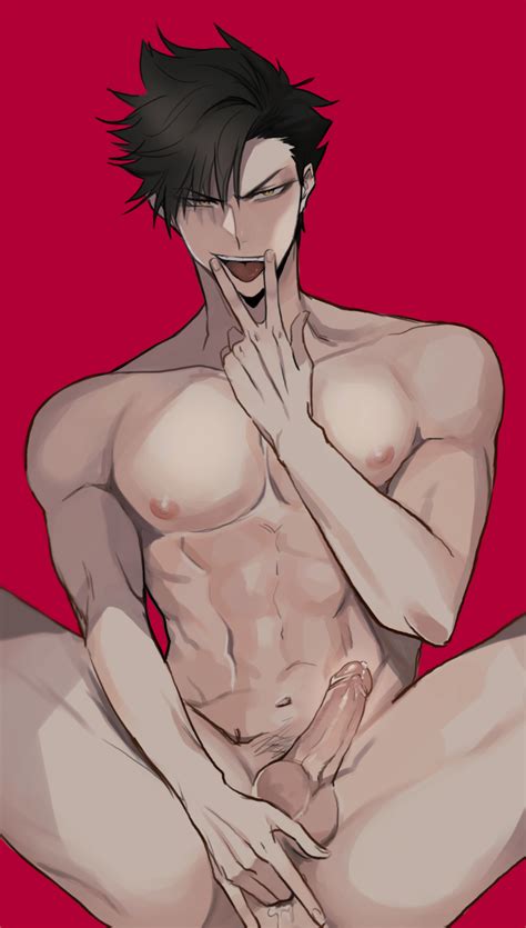 Soojaeng Kuroo Tetsurou Haikyuu Highres Boy Abs Anal Fingering Black Hair Completely