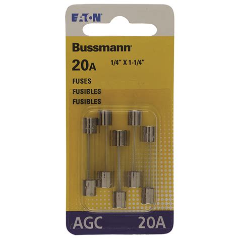 Bussmann 20 Amps Agc Clear Glass Tube Fuse 5 Pk Ace Hardware