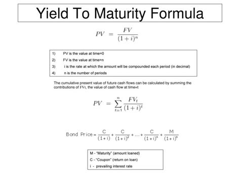 Ppt Yield To Maturity Formula Powerpoint Presentation Free Download