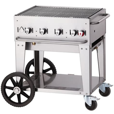 Gas grills are popular largely because of their ease of use: Crown Verity MCB-30 Natural Gas Portable Outdoor BBQ Grill ...