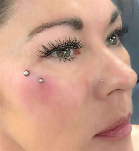 Pin By Body Piercing By Qui Qui On Surface Piercings Facial Dermal