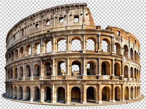 Premium Psd A Roman Colosseum On Transparent Background