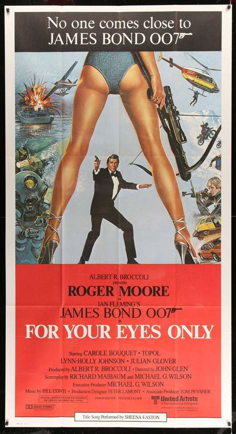 For Your Eyes Only Vintage James Bond 007 Movie Poster