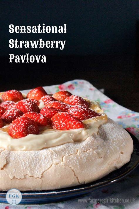 8 egg whites (make sure there is no shell or yolks at all in your whites) 2 1/2 cups caster sugar (also called superfine sugar) 2 tsp vinegar. A Sensational Strawberry Pavlova, a meringue disk which is ...