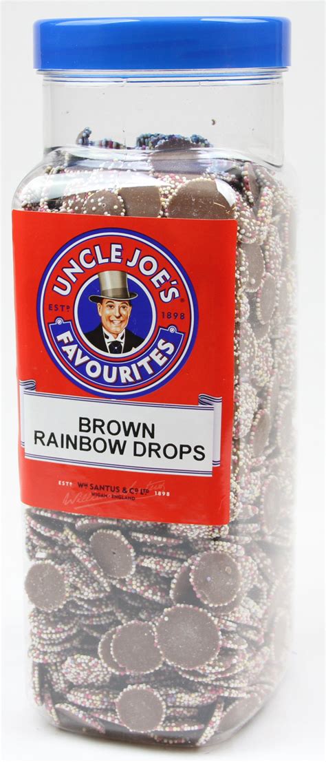 Brown Rainbow Drops 220kg Jar Uncle Joes