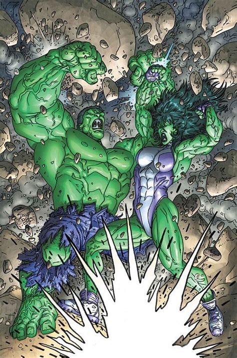 Hulk Fan Art Hulk Vs She Hulk By Scott Kolins Åwesomeness