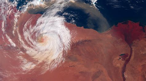 Satellites Watch Rare Destructive Mediterranean Hurricane Daniel Swirl