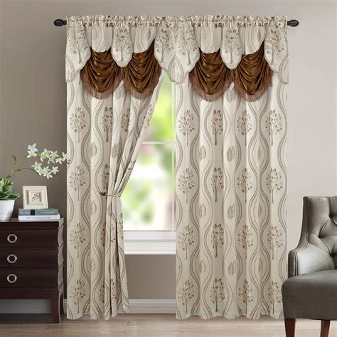 Buy Elegant Comfort Luxurious Beautiful Curtain Panel Set With Attached