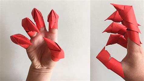 How To Make Origami Claws Easy Paper Crafts Youtube